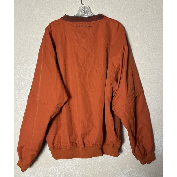Sun Mountain Dewpoint Pullover Jacket Men's Removable Sleeves Golf XL Orange - Picture 2 of 7